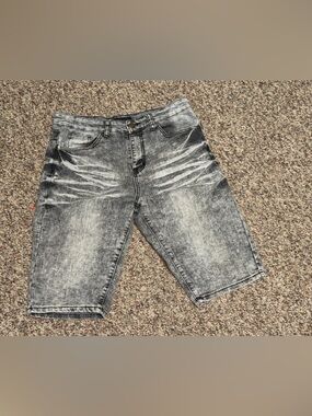 Men’s size 34 Jean shorts Washed Black Men's Jeans - Classic Fade Look